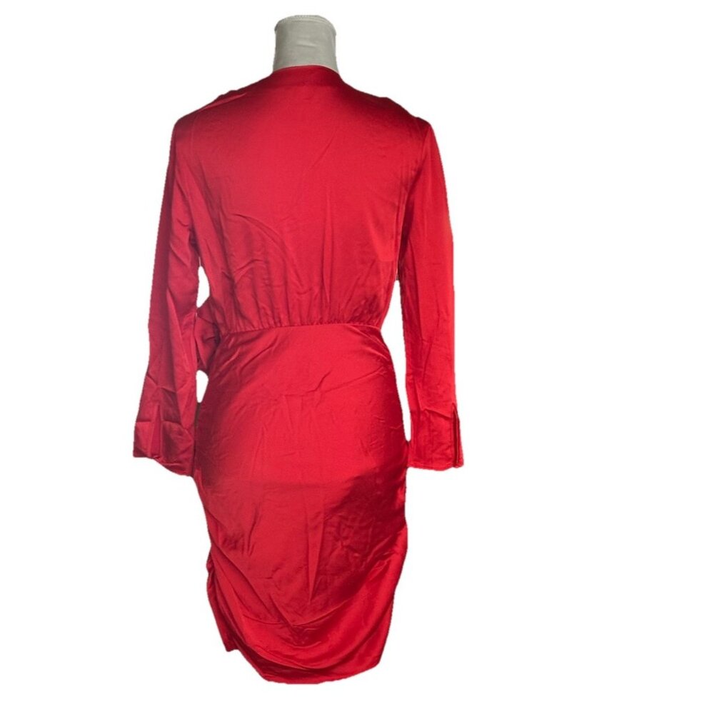 Future Collective  Rosette Mini Dress  Floral Ruched V Neck Whimsigoth Sz 4 NWOT - Picture 13 of 13